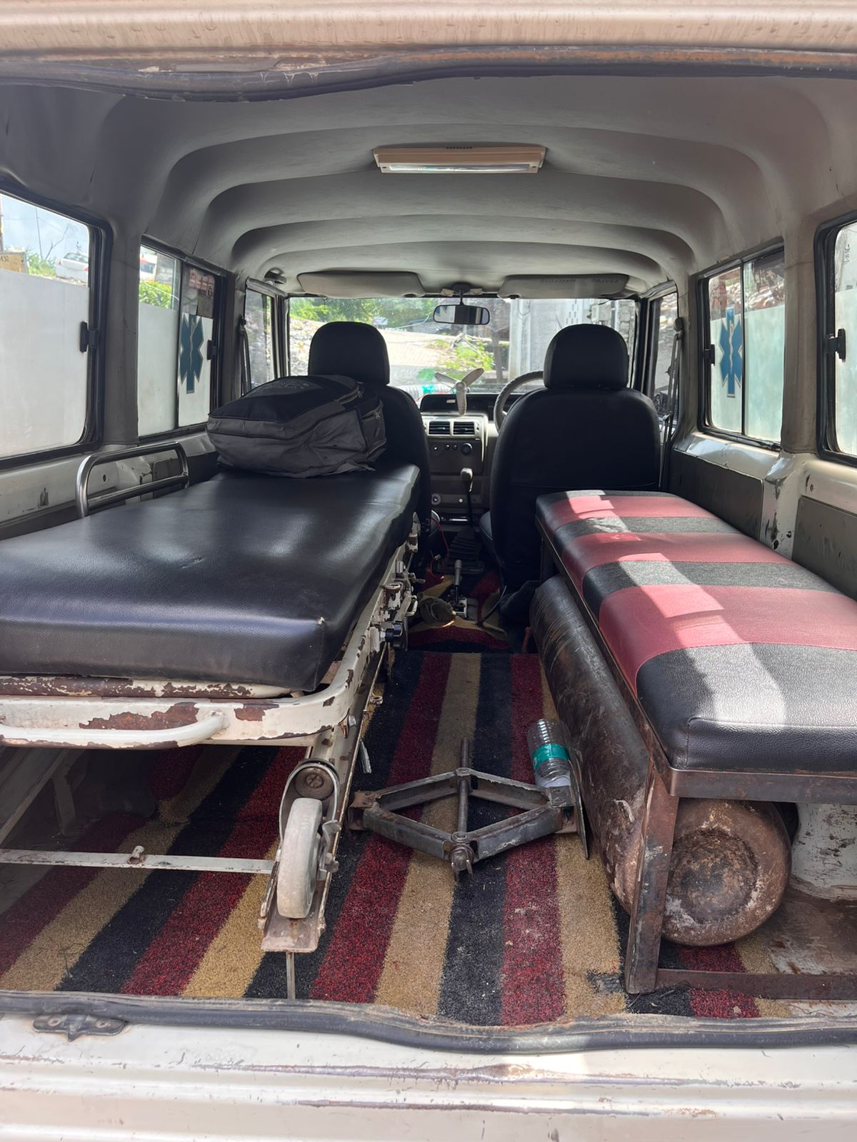 Shri Shyam Ambulance crew with emergency vehicle